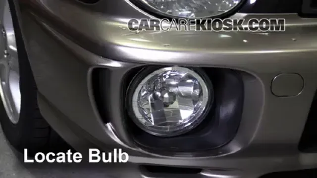 2002 Subaru Outback 2.5L 4 Cyl. Éclairage Feu antibrouillard (remplacer l'ampoule)